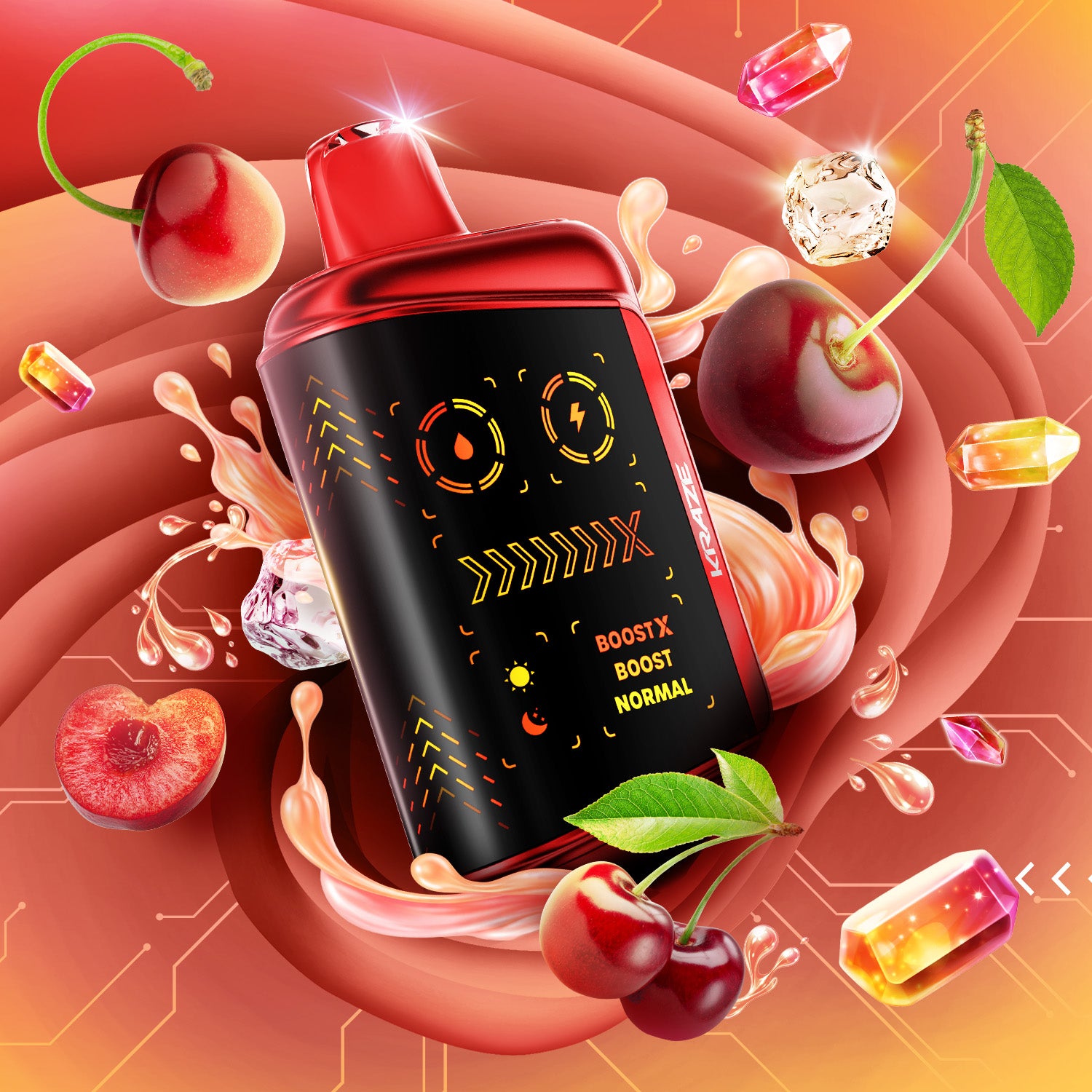 Kraze MEGA X 48k Disposable - Cherry Blast G Ice – Twisted Sisters