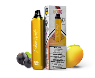 Buy mango-blackcurrant IVG &quot;I Vape Great&quot; 5000 puff disposable e cigarette - 8 Flavors