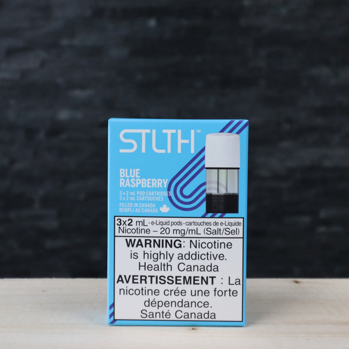 STLTH Blue Raspberry flavor e cigarette pod Twisted Sisters Vape