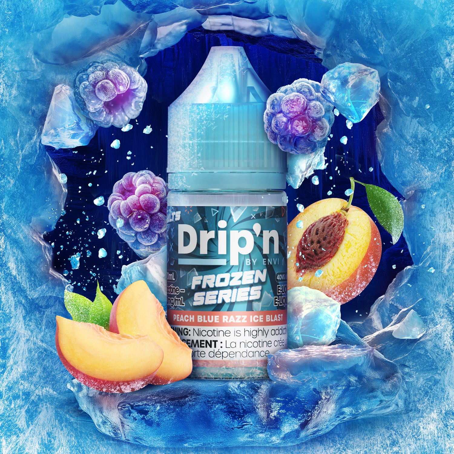 Drip'n Peach Blue Razz Ice Blast by Envi Frozen – Twisted Sisters Vape Shop
