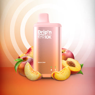 Buy peach-zing Drip&#39;n EVO By Envi 10K Puff - 25 Flavours