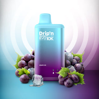 Buy grape-ice Drip&#39;n EVO By Envi 10K Puff - 25 Flavours