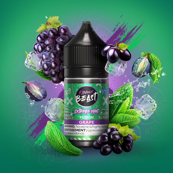 Extreme Mint Fuzion Grape Iced Salts by Flavour Beast Fuzion