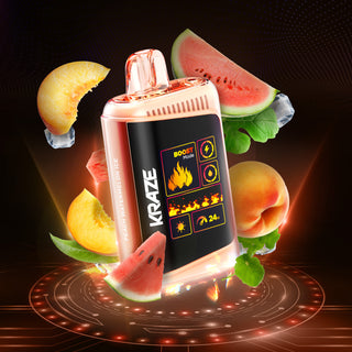 Buy peach-watermelon-ice Kraze HD MEGA 20K Disposable - 20 Flavours