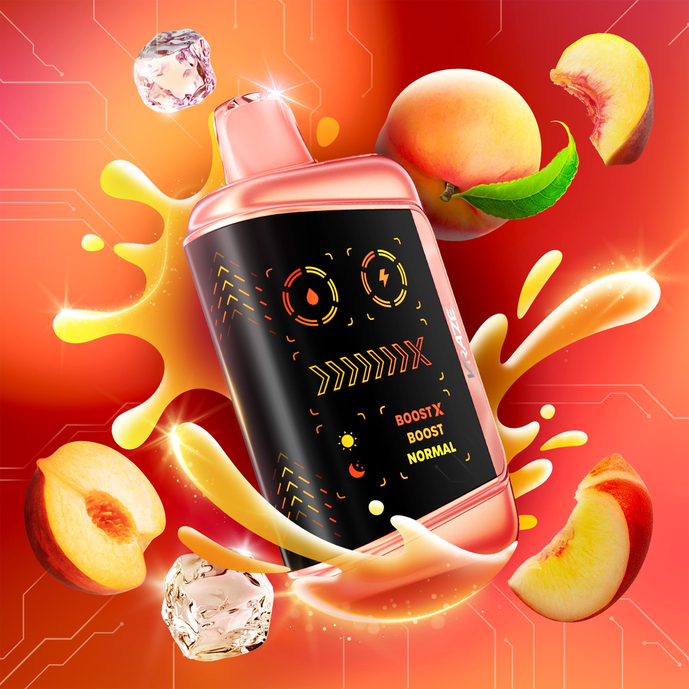 Kraze MEGA X 48k Disposable - Juicy Peach Ice – Twisted Sisters