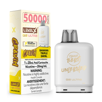 Flavour Beast Level X G2 Ultra Unleashed 50K Disposable Pod - Unleashed Cravin' - Banana Triple Swirl