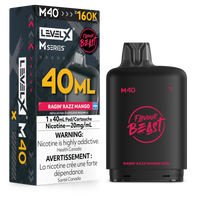 Flavour Beast Level X M Series - 40ml 160k Disposable Pod - Ragin Razz Mango