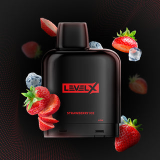 Buy strawberry-ice Level X Essential 7000 Puff Pre-Filled Pod- by Flavour Beast - 15 FLAVOURS