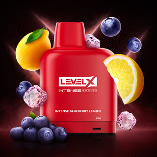 Buy intense-blueberry-lemon-iced Level X Intense Series 7000 Puff Pre-Filled Pod- by Level X - 10 FLAVOURS
