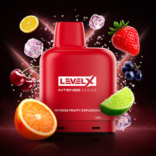Buy intense-fruity-explosion-iced Level X Intense Series 7000 Puff Pre-Filled Pod- by Level X - 10 FLAVOURS