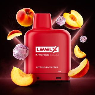 Buy intense-juicy-peach-iced Level X Intense Series 7000 Puff Pre-Filled Pod- by Level X - 10 FLAVOURS