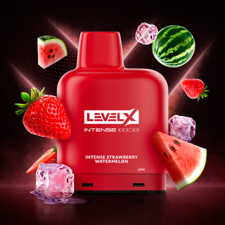 Buy intense-strawberry-watermelon-iced Level X Intense Series 7000 Puff Pre-Filled Pod- by Level X - 10 FLAVOURS