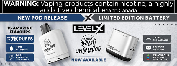 Level X Unleashed 7000 Puff Pre-Filled Pod- by Flavour Beast - 15 FLAVOURS