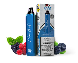 Buy blazin-blue-razz IVG &quot;I Vape Great&quot; 5000 puff disposable e cigarette - 8 Flavors