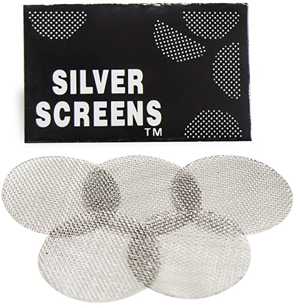 Silver Stainless Steel 16mm Screen 4pack - Twisted Sisters Vape Shop