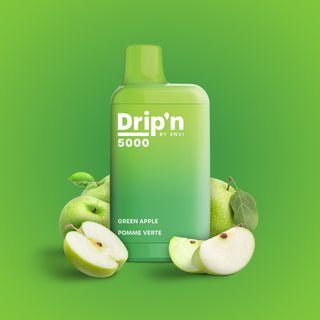 Buy green-apple Drip&#39;n By Envi 5000 Puff - 19 Flavours