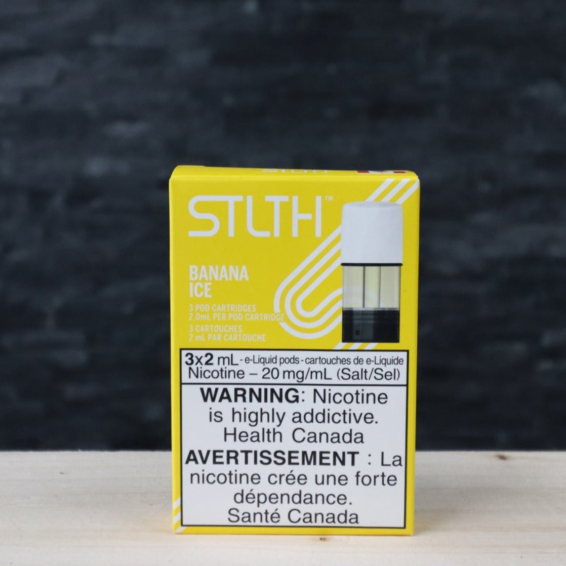 STLTH Banana ice e cigarette juice available at Twisted Sisters Vape Shop near you