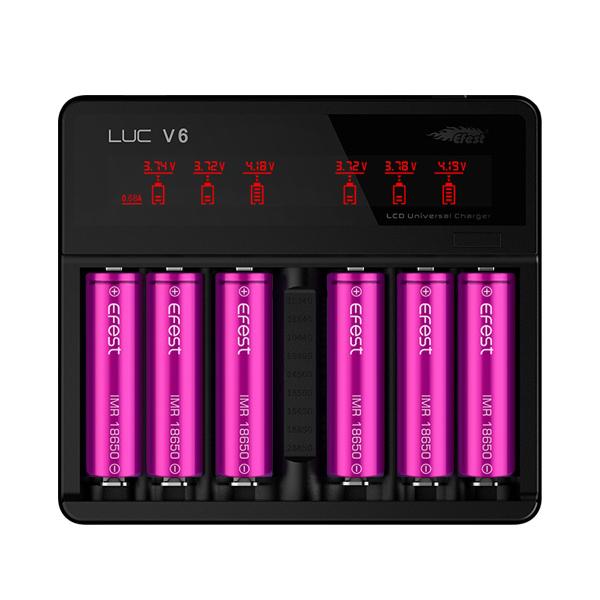 Efest LUC V6 Charger 6-Bay - Twisted Sisters Vape Shop