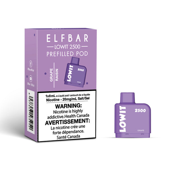 Lowit 2500 puff Pre-Filled Pod by Elfbar - 13 FLAVOURS