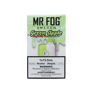 mr fog switch disposable e cigarette vape nicotine packaging with nic salt on label
